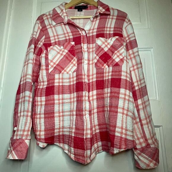 Sanctuary Tomboy Seersucker Button Up Top - Picture 3 of 12